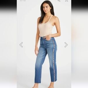 NWT Driftwood Royce Straight Crop Jeans in Kaleidoscope Embroidery | 25